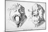 Stone Bosses from St Michael's Crypt, Aldgate Street, London, C1830-J Emslie & Sons-Mounted Giclee Print