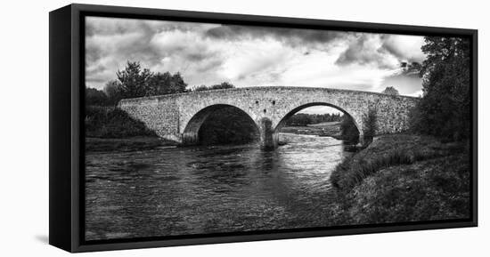 Stone bridge across River Cassley, Cassley Bridge, Rosehall, Sutherland, Highlands, Scotland-Panoramic Images-Framed Premier Image Canvas