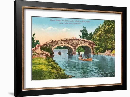 Stone Bridge, Golden Gate Park-null-Framed Art Print