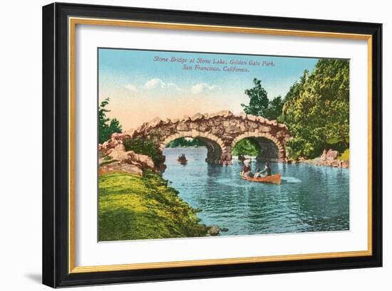 Stone Bridge, Golden Gate Park-null-Framed Art Print