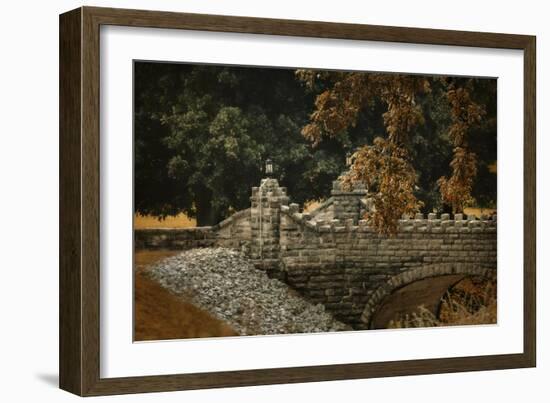 Stone Bridge in Autumn-Jai Johnson-Framed Giclee Print