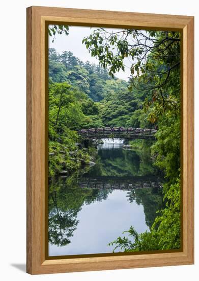 Stone Bridge with Flowers in Seogwipo, Island of Jejudo, South Korea-Michael Runkel-Framed Premier Image Canvas