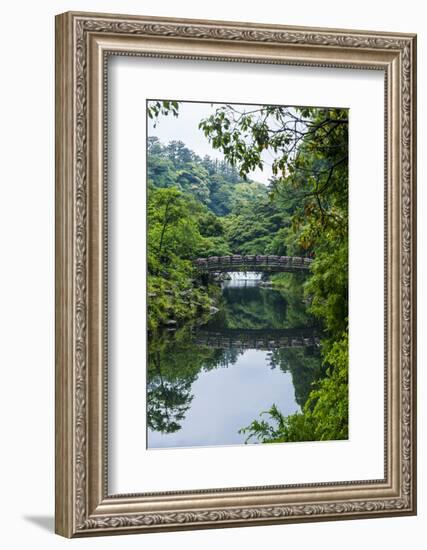 Stone Bridge with Flowers in Seogwipo, Island of Jejudo, South Korea-Michael Runkel-Framed Photographic Print