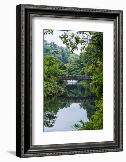 Stone Bridge with Flowers in Seogwipo, Island of Jejudo, South Korea-Michael Runkel-Framed Photographic Print