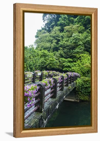 Stone Bridge with Flowers in Seogwipo-Michael-Framed Premier Image Canvas