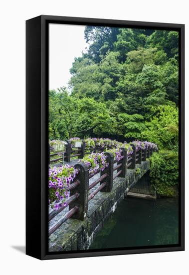 Stone Bridge with Flowers in Seogwipo-Michael-Framed Premier Image Canvas