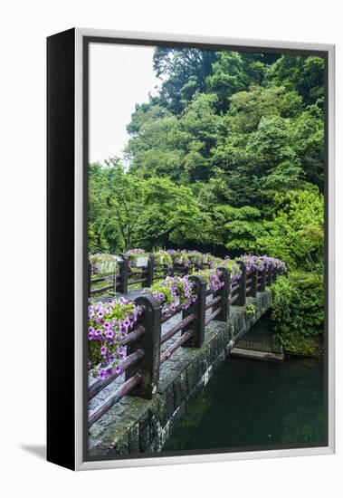 Stone Bridge with Flowers in Seogwipo-Michael-Framed Premier Image Canvas