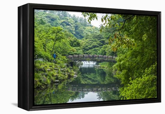 Stone Bridge with Flowers in Seogwipo-Michael-Framed Premier Image Canvas