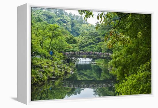 Stone Bridge with Flowers in Seogwipo-Michael-Framed Premier Image Canvas