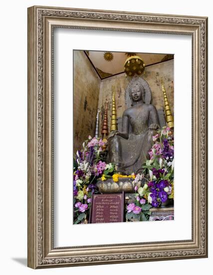 Stone Buddha in Seated Posture, Wat Na Phramane, Ayuthaya, Thailand-Cindy Miller Hopkins-Framed Photographic Print