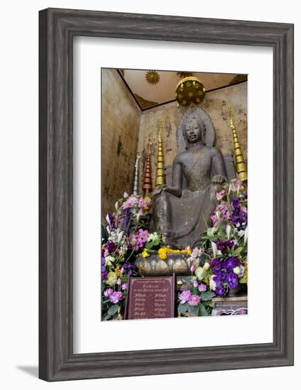 Stone Buddha in Seated Posture, Wat Na Phramane, Ayuthaya, Thailand-Cindy Miller Hopkins-Framed Photographic Print