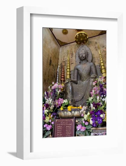 Stone Buddha in Seated Posture, Wat Na Phramane, Ayuthaya, Thailand-Cindy Miller Hopkins-Framed Photographic Print
