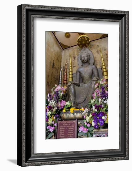 Stone Buddha in Seated Posture, Wat Na Phramane, Ayuthaya, Thailand-Cindy Miller Hopkins-Framed Photographic Print