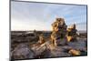 Stone Cairns in Arctic, Nunavut Territory, Canada-Paul Souders-Mounted Photographic Print