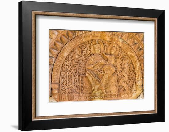 Stone carving at Noravank Monastery, Vayots Dzor Province, Armenia-Keren Su-Framed Photographic Print