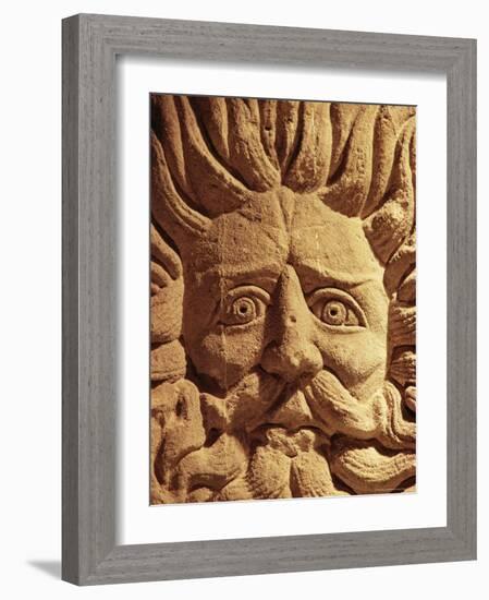 Stone Carving, Below Pump Room, Bath, Avon (Somerset), England, United Kingdom-Adam Woolfitt-Framed Photographic Print