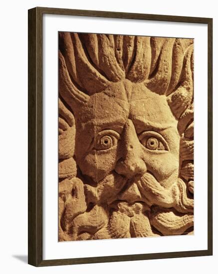 Stone Carving, Below Pump Room, Bath, Avon (Somerset), England, United Kingdom-Adam Woolfitt-Framed Photographic Print