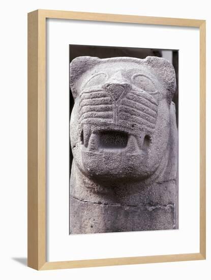 Stone carving of a lion, Hittite. Artist: Unknown-Unknown-Framed Giclee Print