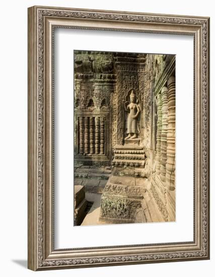 Stone Carvings of Apsara at Angkor Wat, Cambodia-Paul Souders-Framed Photographic Print