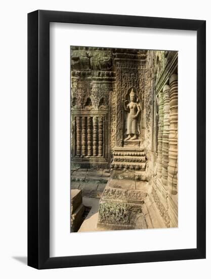 Stone Carvings of Apsara at Angkor Wat, Cambodia-Paul Souders-Framed Photographic Print