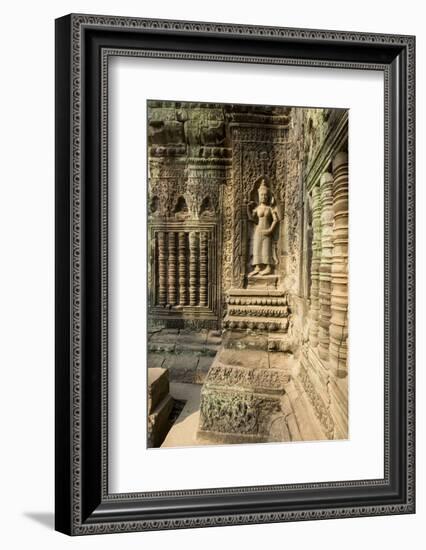 Stone Carvings of Apsara at Angkor Wat, Cambodia-Paul Souders-Framed Photographic Print