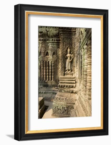 Stone Carvings of Apsara at Angkor Wat, Cambodia-Paul Souders-Framed Photographic Print