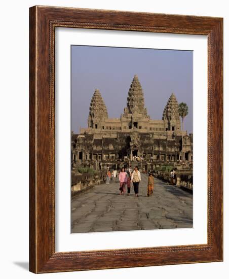 Stone Causeway Gates, Angkor Wat, Unesco World Heritage Site, Angkor, Siem Reap, Cambodia-Alain Evrard-Framed Photographic Print