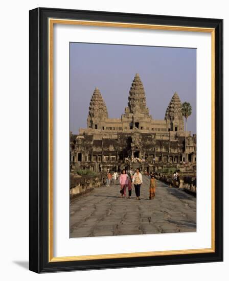 Stone Causeway Gates, Angkor Wat, Unesco World Heritage Site, Angkor, Siem Reap, Cambodia-Alain Evrard-Framed Photographic Print