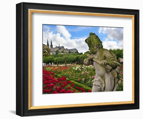 Stone Cherub, Rosengarten, the Neue Residenz, Bamberg, Germany-Miva Stock-Framed Photographic Print