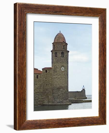 Stone Church, Notre Dame Des Anges, Harbour of the Collioure Fishing Village-Per Karlsson-Framed Photographic Print