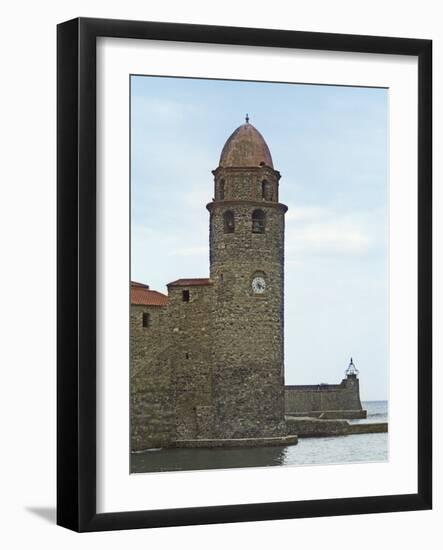 Stone Church, Notre Dame Des Anges, Harbour of the Collioure Fishing Village-Per Karlsson-Framed Photographic Print