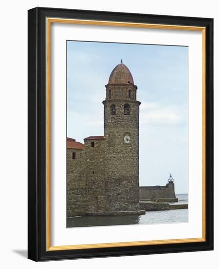 Stone Church, Notre Dame Des Anges, Harbour of the Collioure Fishing Village-Per Karlsson-Framed Photographic Print