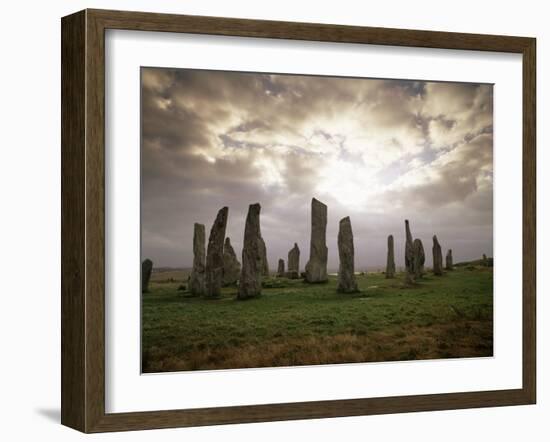 Stone Circle from Between 3000 and 1500Bc, Callanish, Isle of Lewis, Outer Hebrides, Scotland-Patrick Dieudonne-Framed Photographic Print