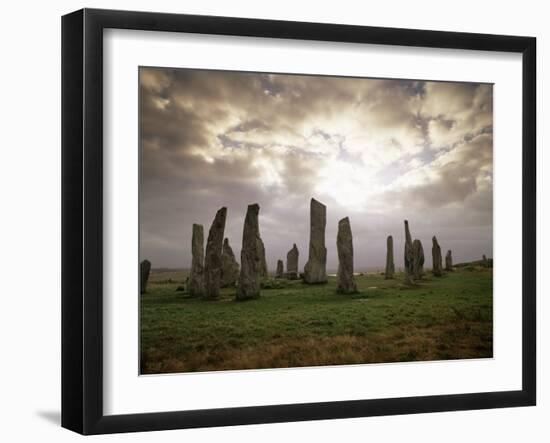 Stone Circle from Between 3000 and 1500Bc, Callanish, Isle of Lewis, Outer Hebrides, Scotland-Patrick Dieudonne-Framed Photographic Print