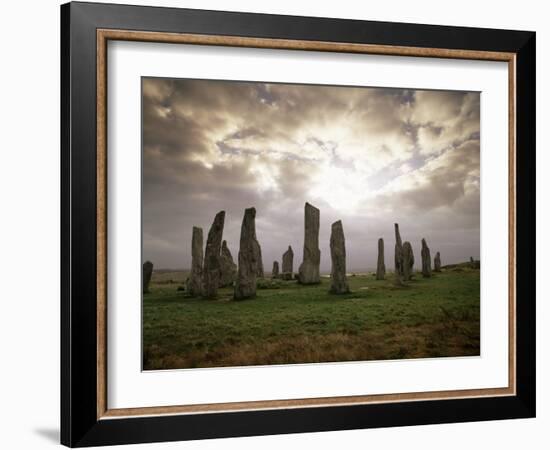 Stone Circle from Between 3000 and 1500Bc, Callanish, Isle of Lewis, Outer Hebrides, Scotland-Patrick Dieudonne-Framed Photographic Print