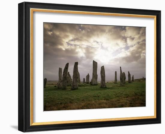 Stone Circle from Between 3000 and 1500Bc, Callanish, Isle of Lewis, Outer Hebrides, Scotland-Patrick Dieudonne-Framed Photographic Print