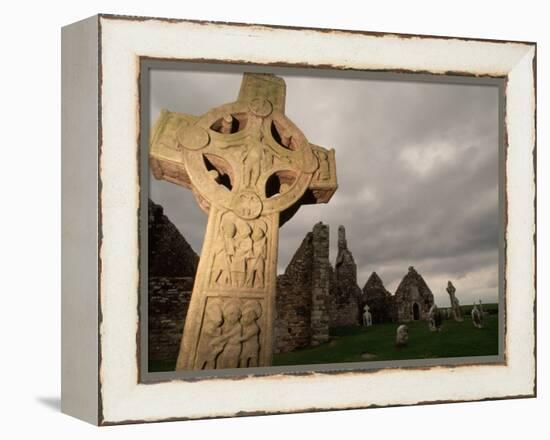 Stone Cross at Monastic Center-Bob Krist-Framed Premier Image Canvas