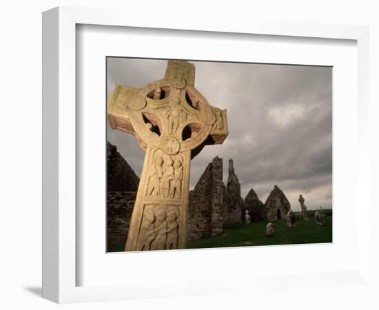 Stone Cross at Monastic Center-Bob Krist-Framed Photographic Print