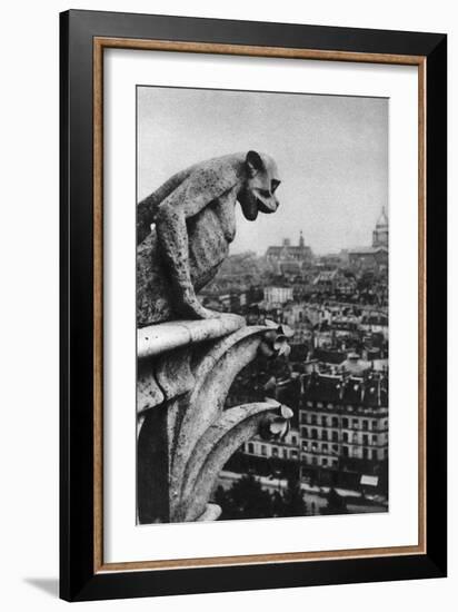 Stone Demon, Notre Dame, Paris, France, C1930S-Donald Mcleish-Framed Giclee Print