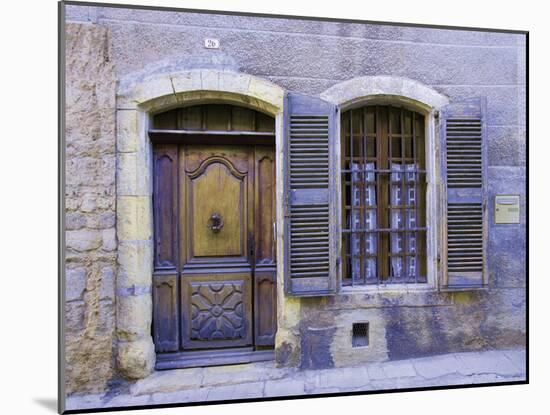 Stone Doorway with Wooden Door and Metal Knocker, Arles, France-Jim Zuckerman-Mounted Photographic Print