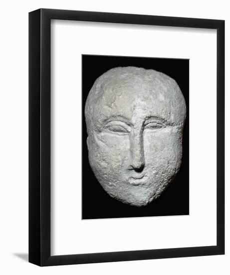 Stone ex-voto Roman head. Artist: Unknown-Unknown-Framed Giclee Print