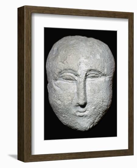 Stone ex-voto Roman head. Artist: Unknown-Unknown-Framed Giclee Print