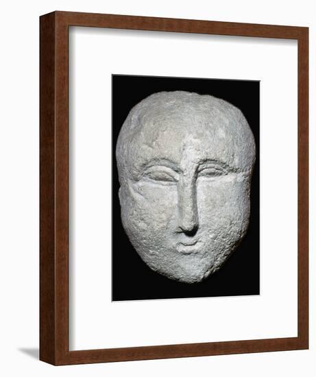 Stone ex-voto Roman head. Artist: Unknown-Unknown-Framed Giclee Print