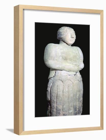 Stone female figure from the Tarxien temples. 31st century BC. Artist: Unknown-Unknown-Framed Giclee Print