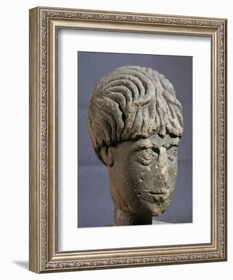 Stone head of Antenociticus, 2nd century BC. Artist: Unknown-Unknown-Framed Giclee Print