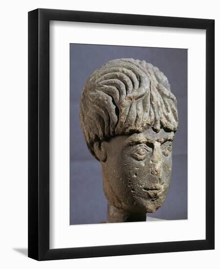 Stone head of Antenociticus, 2nd century BC. Artist: Unknown-Unknown-Framed Giclee Print