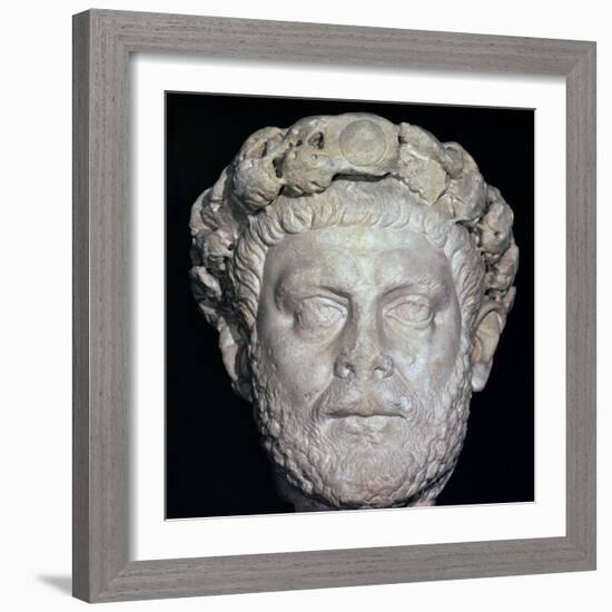 Stone head of Diocletian, 3rd century. Artist: Unknown-Unknown-Framed Giclee Print