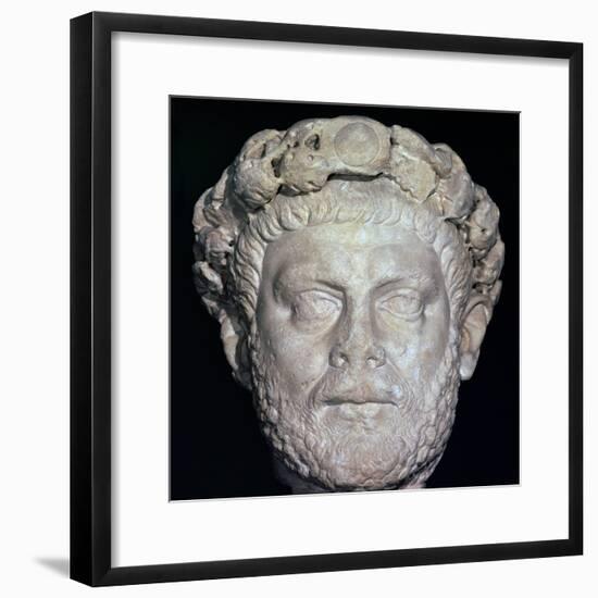Stone head of Diocletian, 3rd century. Artist: Unknown-Unknown-Framed Giclee Print