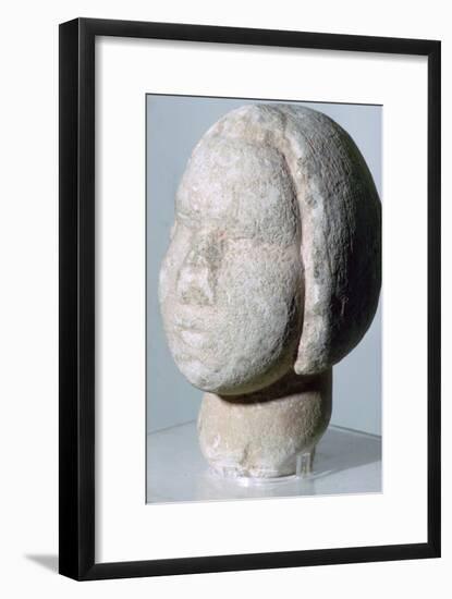 Stone head of 'Fat Lady'. Artist: Unknown-Unknown-Framed Giclee Print