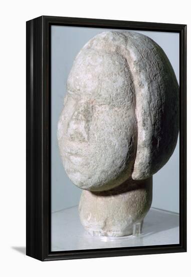 Stone head of 'Fat Lady'. Artist: Unknown-Unknown-Framed Premier Image Canvas